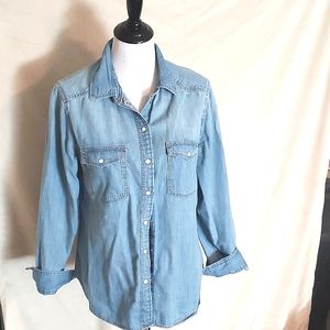 H&M Soft Denim Button up Shirt